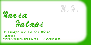 maria halapi business card